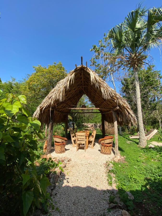 Encantadora Villa Maya Tradicional En Rancho Agroecologico Tzucaceb المظهر الخارجي الصورة