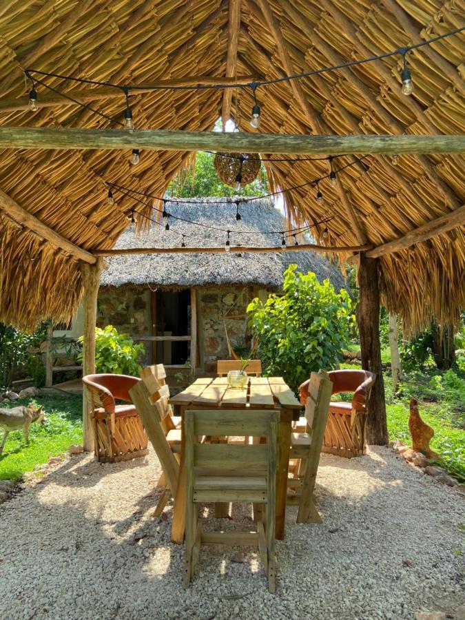 Encantadora Villa Maya Tradicional En Rancho Agroecologico Tzucaceb المظهر الخارجي الصورة